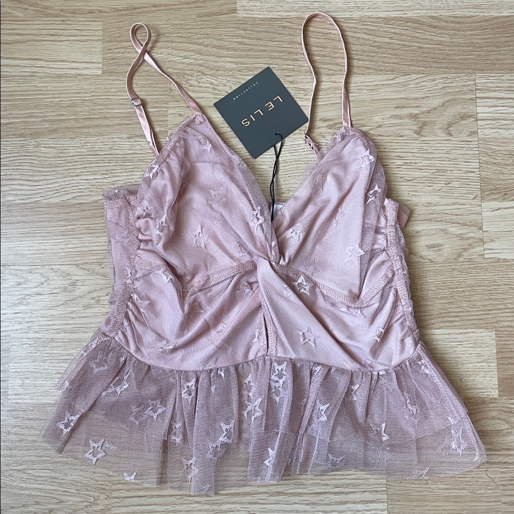 Le Lis Blush Mesh Camisole